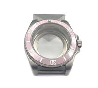 PSDFJAD ZHGUIMING Caja de 40 mm con borde plateado Caja de acero inoxidable macizo Cristal de zafiro Adecuado for NH35 NH36 NH36 NH38 Posición central del movimiento(Style 19)