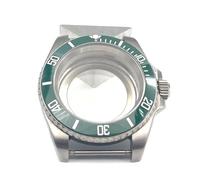 PSDFJAD ZHGUIMING Caja de 40 mm con borde plateado Caja de acero inoxidable macizo Cristal de zafiro Adecuado for NH35 NH36 NH36 NH38 Posición central del movimiento(Style 29)