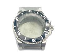 PSDFJAD ZHGUIMING Caja de 40 mm con borde plateado Caja de acero inoxidable macizo Cristal de zafiro Adecuado for NH35 NH36 NH36 NH38 Posición central del movimiento(Style 32)