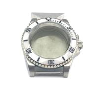 PSDFJAD ZHGUIMING Caja de 40 mm con borde plateado Caja de acero inoxidable macizo Cristal de zafiro Adecuado for NH35 NH36 NH36 NH38 Posición central del movimiento(Style 20)