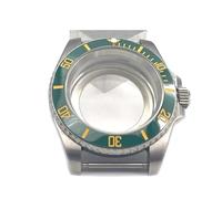 PSDFJAD ZHGUIMING Caja de 40 mm con borde plateado Caja de acero inoxidable macizo Cristal de zafiro Adecuado for NH35 NH36 NH36 NH38 Posición central del movimiento(Style 27)