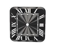 PSDFJAD ZHGUIMING Caja de reloj cuadrada de 38 mm, juego de caja NH35, piezas de reparación y modificación de relojes de acero 316L for movimientos automáticos NH36 4R36, reloj NH36(Black with date)