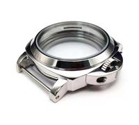 PSDFJAD ZHGUIMING Caja de reloj de 44 mm con cubierta de cristal mineral de acero inoxidable 316 pulido for accesorios de movimiento ETA 6497/6498 ST36