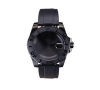 PSDFJAD ZHGUIMING Caja de reloj for hombre de 40 mm, color negro, correa de caucho for NH34, NH35, NH36, NH38, movimiento ETA 2824 8215, esfera de 28,5 mm(Solid bottom cover 1,8215)