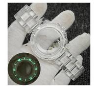 PSDFJAD ZHGUIMING Caja de reloj luminosa verde de 40 mm, accesorios de reloj de acrílico transparente, caja modificada for movimiento NH35/NHH36/4R(1 out of 4 scale Set)