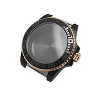 PSDFJAD ZHGUIMING Caja de reloj NH35 de 40 mm, color negro, for movimiento NH35/36/8215/8200/2813, for reloj Submariner GMT, caja de cristal de zafiro(RoseBlack Case set-1)