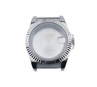 PSDFJAD ZHGUIMING Caja de reloj plateada de 39 mm Cristal de zafiro Compatible con NH35, NH36, NH34, movimiento ETA2824 PT5000(A with date window)