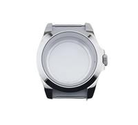 PSDFJAD ZHGUIMING Caja de reloj plateada de 39 mm Cristal de zafiro Compatible con NH35, NH36, NH34, movimiento ETA2824 PT5000(B no date window)