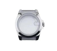 PSDFJAD ZHGUIMING Caja de reloj plateada de 39 mm Cristal de zafiro Compatible con NH35, NH36, NH34, movimiento ETA2824 PT5000(B with date window)