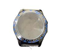 PSDFJAD ZHGUIMING Caja de reloj VK63 Caja de reloj de cristal de zafiro Caja de reloj de acero Bisel de cerámica Accesorios de reloj for hombre for movimiento de cuarzo VK63(Black blue)