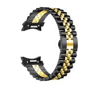PSDFJAD ZHGUIMING Correa de acero for reloj 6 Classic 43 47 mm Correa de metal de ajuste rápido for reloj 6/5/4 40 mm 44 mm 5Pro 45 mm(Black Gold,Watch 4 40mm 44mm)