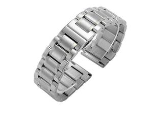 PSDFJAD ZHGUIMING Correa de extremo curvo de 12/13/14/15/16/17/18/19/20/21/22/23/24 mm, correas de reloj de acero inoxidable macizo for cierre de mariposa(12mm)