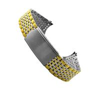 PSDFJAD ZHGUIMING Correa de reloj adecuada for correa de acero inoxidable Universe, cadena de reloj sólida for hombre de 18 mm, 19 mm y 20 mm(MIDDLE GOLD,20mm)