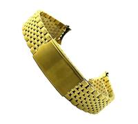 PSDFJAD ZHGUIMING Correa de reloj adecuada for correa de acero inoxidable Universe, cadena de reloj sólida for hombre de 18 mm, 19 mm y 20 mm(GOLD,19mm)
