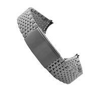 PSDFJAD ZHGUIMING Correa de reloj adecuada for correa de acero inoxidable Universe, cadena de reloj sólida for hombre de 18 mm, 19 mm y 20 mm(SILVER,18mm)