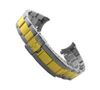 PSDFJAD ZHGUIMING Correa de reloj de 20 mm, correa de acero, compatible con la serie Explorer, correa de reloj, accesorios for correas de reloj(Silver gold no logo)