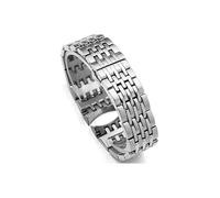 PSDFJAD ZHGUIMING Correa de reloj de acero inoxidable 8200nh 8330 8240 8290 Correa de extremo curvo Pulsera Cadena de reloj 22 mm(SILVER)