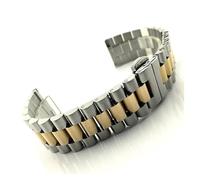 PSDFJAD ZHGUIMING Correa de reloj de acero inoxidable de 10/12/13/14/16/17/18/19 20/21/22 mm, correa de repuesto universal for accesorios de relojes(Middle rose gold,13mm)