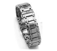 PSDFJAD ZHGUIMING Correa de reloj de acero inoxidable de 22 mm 8290 8294 8200 con extremo curvo y cadena for reloj(SILVER)