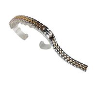 PSDFJAD ZHGUIMING Correa de reloj de acero inoxidable for mujer Pulseras de acero ultrafinas 8 mm 10 mm 12 mm 14 mm 16 mm Correa de reloj for mujer(Middle gold,12mm)