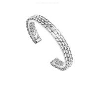 PSDFJAD ZHGUIMING Correa de reloj de acero inoxidable sólida for mujer, tamaño pequeño, 6 mm, 8 mm, 10 mm, 12 mm, 14 mm y 16 mm(Silver,16mm)