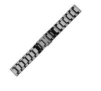 PSDFJAD ZHGUIMING Correa de reloj de cerámica de 14 mm, 16 mm, 20 mm y 22 mm for mujer y hombre, correa de reloj con hebilla de mariposa(schwarz,20mm)