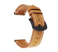 PSDFJAD ZHGUIMING Correa de reloj de piel de becerro retro de 18 mm, 20 mm, 22 mm y 24 mm for reloj Gt2/Gt3, correa deportiva(Yellow Brown,20mm)