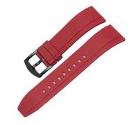 PSDFJAD ZHGUIMING Correa de reloj de silicona for ciudad, accesorios de cadena de silicona deportivos impermeables, 20 22mm(Red-Black-K2,22mm)