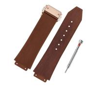 PSDFJAD ZHGUIMING Correa de reloj de silicona for mujer, resistente al agua, 20x13mm, accesorios de reloj de cadena, pulsera de goma(Brown-rose gold)