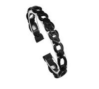 PSDFJAD ZHGUIMING Correa de reloj for mujer de 10 mm, 12 mm y 14 mm con correa de acero inoxidable ahuecada for mujer(schwarz,10mm)