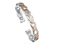 PSDFJAD ZHGUIMING Correa de reloj for mujer de 10 mm, 12 mm y 14 mm con correa de acero inoxidable ahuecada for mujer(Silver add rose gold,10mm)
