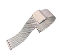 PSDFJAD ZHGUIMING Correa de reloj inteligente de 22 mm con ancho de 12/14/16/18/20 mm, correa de reloj de acero inoxidable(Silver,12mm)