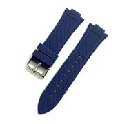 PSDFJAD ZHGUIMING Correa de silicona resistente al agua for deportes y ocio, protuberancia de 13mm de ancho, hebilla de 25mm, accesorios de cadena de reloj de goma de 20mm