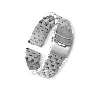 PSDFJAD ZHGUIMING Correas de Reloj de Acero Inoxidable sólido de liberación rápida de 18 mm, 20 mm, 22 mm y 24 mm for Huawei GT3 Pro 46 42 mm, Pulsera de Metal(Silver 5 Beads,20mm)
