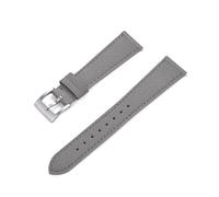 PSDFJAD ZHGUIMING Correas de reloj de cuero de piel de becerro, correas de reloj de cuero de 18/19/20/21/22/23/24mm, accesorios for relojes(Gray-Silver,19mm)