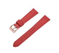 PSDFJAD ZHGUIMING Correas de reloj de cuero de piel de becerro, correas de reloj de cuero de 18/19/20/21/22/23/24mm, accesorios for relojes(Red-Rose Gold,19mm)