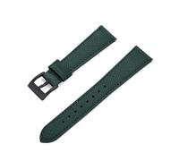 PSDFJAD ZHGUIMING Correas de reloj de cuero de piel de becerro, correas de reloj de cuero de 18/19/20/21/22/23/24mm, accesorios for relojes(Green-Black,20mm)