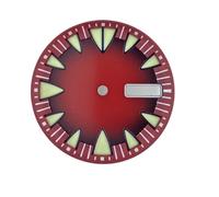 PSDFJAD ZHGUIMING Esfera de reloj C3 verde de 29 mm que brilla en la oscuridad compatible con caja mecánica automática NH35 NH36 Accesorios for relojes Logotipo personalizado(WZ-N-5)