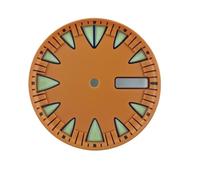 PSDFJAD ZHGUIMING Esfera de reloj C3 verde de 29 mm que brilla en la oscuridad compatible con caja mecánica automática NH35 NH36 Accesorios for relojes Logotipo personalizado(WZ-N-7)