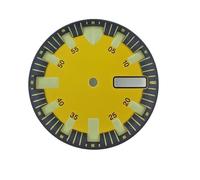PSDFJAD ZHGUIMING Esfera de reloj C3 verde de 29 mm que brilla en la oscuridad compatible con caja mecánica automática NH35 NH36 Accesorios for relojes Logotipo personalizado(WZ-N-6)