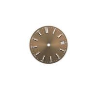 PSDFJAD ZHGUIMING Esfera de reloj de 28,5 mm for movimiento NH35 BGW9 Esfera de reloj mecánica luminosa azul y verde(Brown)