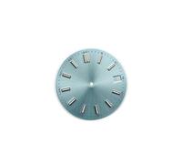 PSDFJAD ZHGUIMING Esfera de reloj de 28,5 mm for movimiento NH35 BGW9 Esfera de reloj mecánica luminosa azul y verde(Sky Blue)