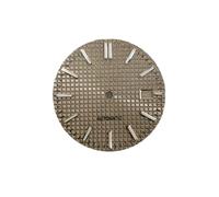 PSDFJAD ZHGUIMING Esfera de reloj de 31,8 mm con tachuelas plateadas luminosas de color verde cuadrado, accesorios for reloj con movimiento NH35/NH36/4R/7S(Gris)