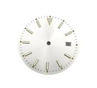 PSDFJAD ZHGUIMING Esfera de reloj de 33,5 mm Esfera luminosa azul verdosa compatible con movimiento NH35(6 UK)