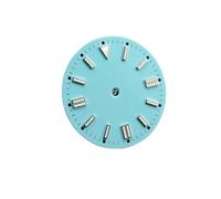 PSDFJAD ZHGUIMING Esfera de reloj estéril con calendario único de diámetro de 28,5 mm, esferas modificadas for accesorios de movimiento NH35/NH36, piezas de reloj for reloj de pulsera(6 Silvery nail)