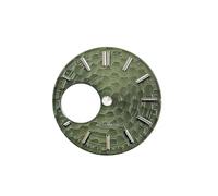 PSDFJAD ZHGUIMING Esfera de reloj NH34 luminosa verde de 28,5 mm, accesorios for relojes mecánicos, esferas de repuesto for movimientos NH38(Army Green)