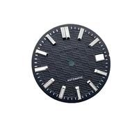 PSDFJAD ZHGUIMING Esfera de reloj NH35 de 28,5 mm con calendario único luminoso verde for buceo, accesorios de modificación for movimiento NH35/NH36(schwarz)