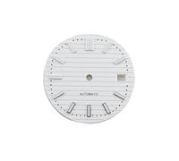 PSDFJAD ZHGUIMING Esfera de reloj NH35 de 29,8 mm con esfera luminosa verde, accesorios for caja de reloj de hombre for movimiento NH34 NH35 modificado(White dial)