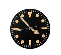PSDFJAD ZHGUIMING Esfera de reloj retro de 28,5 mm + manecillas de reloj, esfera modificada, esfera luminosa verde for reloj de hombre, accesorios for movimiento NH35/NH36(A2)