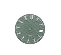 PSDFJAD ZHGUIMING Esfera de repuesto NH35 luminosa verde de 28,5 mm for reloj mecánico con movimiento NH35A/4R35(Army Green)